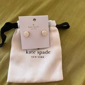 Kate Spade Opal Glitter Gold Stud Earrings